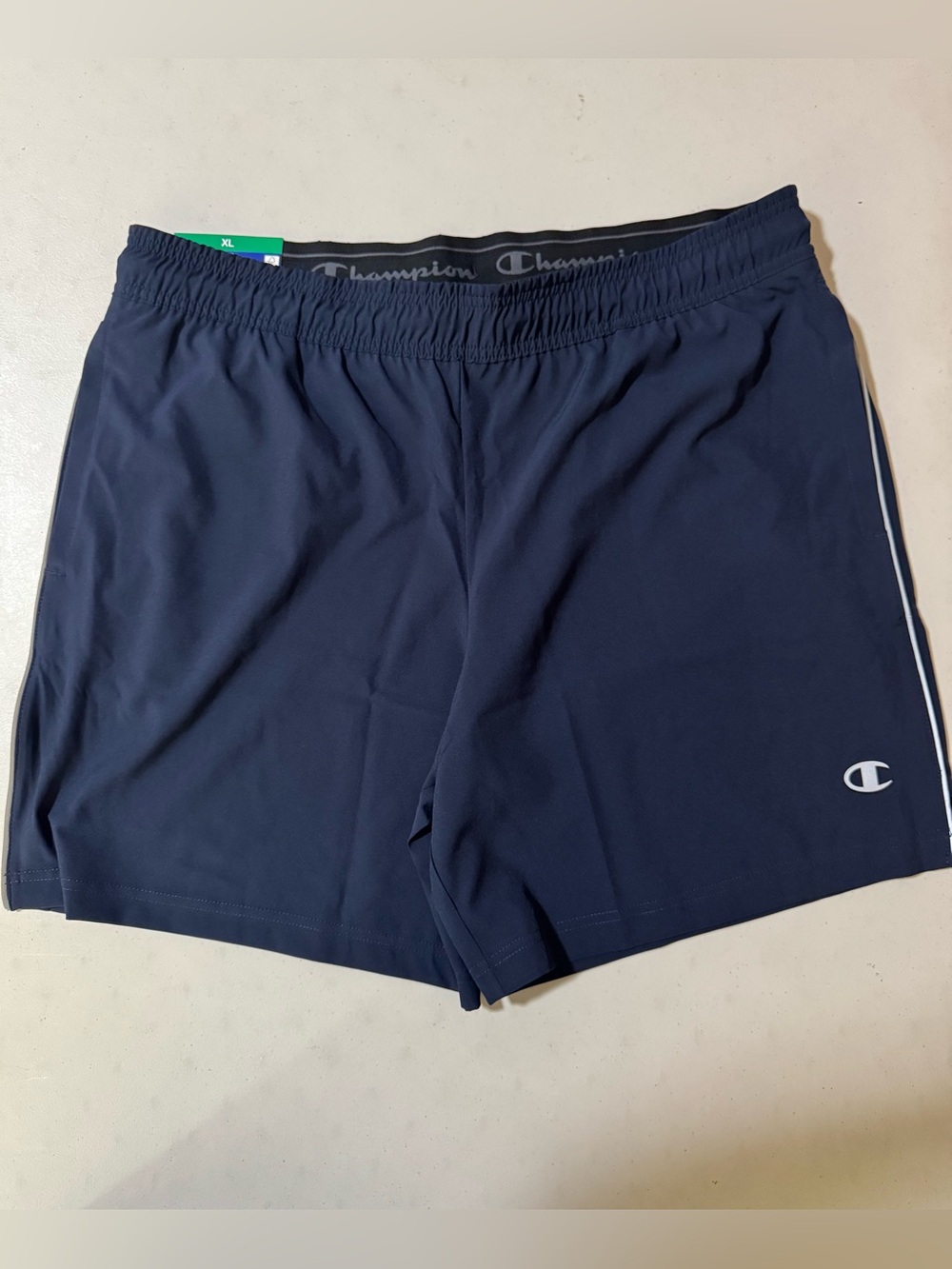 Champion Men's Active Drawstring Back Zipped Pocket Shorts Navy XL,XXL